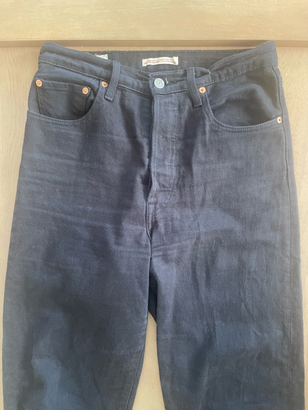 RIBCAGE STRAIGHT ANKLE WOMEN'S JEANS BLACK - Picture 5 of 13